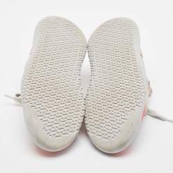 Pre Owned Hermes Multicolor Suede and Fabric Crew Lace Up Sneakers Size 38