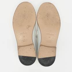 Pre Owned Hermes White Leather Destin Loafers Size 35