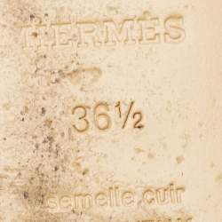 Hermes Tan Leather Chaine D'ancre Flat Slides Size 36.5