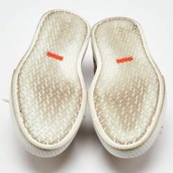 Pre Owned Hermes Brown Leather Day Low Top Sneakers Size 40