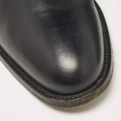 مملوكة مسبقًا Hermes Black Leather Jumping Knee Length Boots Size 38