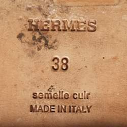 مملوكة مسبقًا Hermes Black Leather Jumping Knee Length Boots Size 38