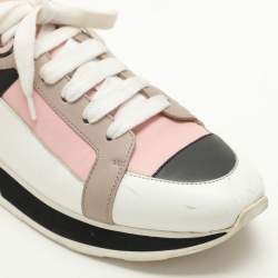 Hermes Multicolor Leather Rebus Lace Up Sneakers Size 39