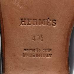Pre Owned Hermes Black Leather Jumping Knee Length Boots Size 40.5