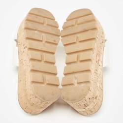 Hermes White Leather Eze Wedge Sandals Size 39