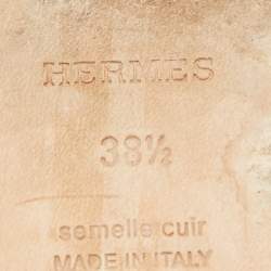 مملوكة مسبقًا Hermes Metallic Python Oran Flat Slides Size 38.5