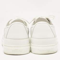 Hermes White Leather Get Low Top Sneakers Size 39