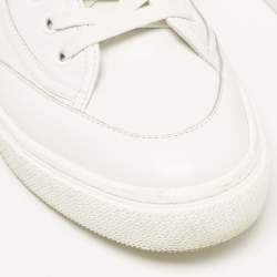 Hermes White Leather Get Low Top Sneakers Size 39