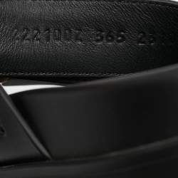 Hermes Black Leather Chypre Sandals Size 36.5