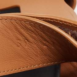 مملوكة مسبقًا Hermes Brown Leather Chypre Sandals Size 39