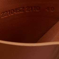 Hermes Tan Leather Ellipse Platform Sandals Size 40