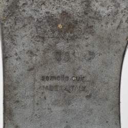 مملوكة مسبقًا Hermes Black Leather Oran Flat Slides Size 38