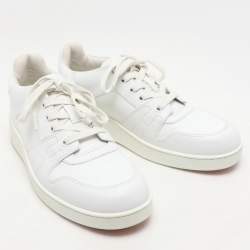 Hermes White Leather Free Low Top Sneakers Size 39