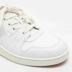 Hermes White Leather Free Low Top Sneakers Size 39