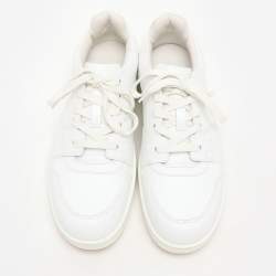 Hermes White Leather Free Low Top Sneakers Size 39