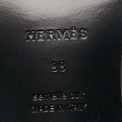 Hermes Black/Beige Calf Hair and Leather Dauphine Loafers Size 38