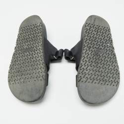 Hermes Black Leather Chypre Sandals Size 36.5