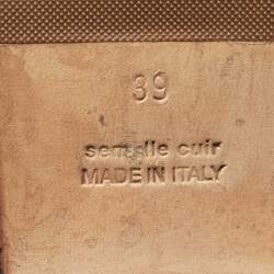 Pre Owned Hermes Grey Leather Kelly Jumping Knee Length Boots Size 39