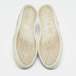 Hermes White Leather Lace Up Sneakers Size 38.5