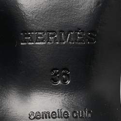 Pre Owned Hermes White Leather Dreamy Slide Sandals Size 36