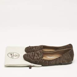 Hermes Dark Brown Astrakhan Lamb Fur Smoking Slippers Size 38