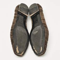 Hermes Dark Brown Astrakhan Lamb Fur Smoking Slippers Size 38