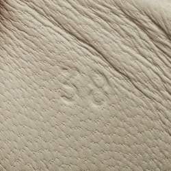 Hermes Beige Leather and Suede Bouncing Low Top Sneakers Size 38