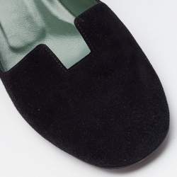 Hermès Black Suede Jackie Pumps Size 37.5