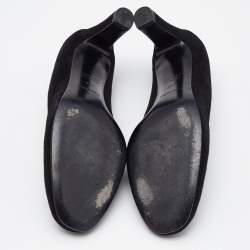 Hermès Black Suede Jackie Pumps Size 37.5