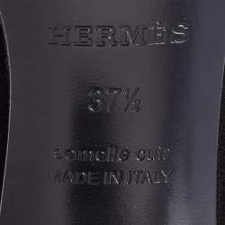 Hermès Black Suede Jackie Pumps Size 37.5