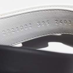 Pre Owned Hermes White Leather Chypre Sandals Size 39.5