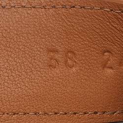 Hermes Brown Leather Chypre Sandals Size 38