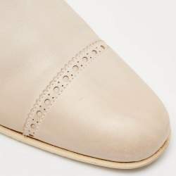 Hermes Grey Leather Brighton Low Ankle Boots Size Size 37