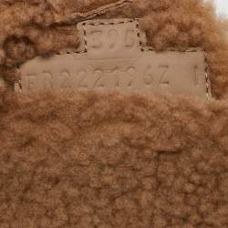 Hermes Beige Shearling Fur Chypre Slide Flats Size 39.5