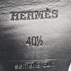 مملوكة مسبقًا Hermes Burgundy Leather Legend Wedge Sandals Size 40.5