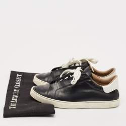 Hermes Black Leather Day Low Top Sneakers Size 40