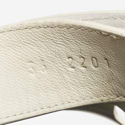 Hermes White Leather Chypre Sandals Size 36