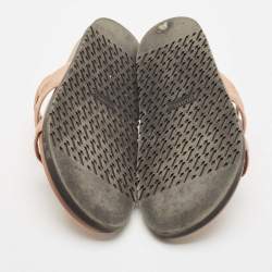 Pre Owned Hermes Beige Suede Extra Flat Sandals Size 36