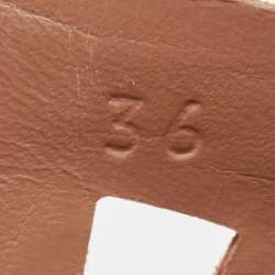 Pre Owned Hermes Beige Suede Extra Flat Sandals Size 36