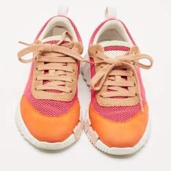 مملوكة مسبقًا Hermes Multicolor Mesh and Suede Bouncing Sneakers Size 36