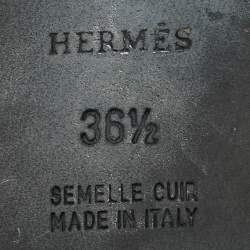 Pre Owned صندل فلات هيرمس أوران غليتر وسويدي بيج مقاس 39