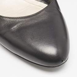 مملوكة مسبقًا حذاء كعب عالي ديور جلد أسود بحزام كاحل مقاس 38.5