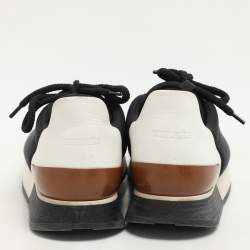 Hermes Navy Blue Neoprene Miles Low Top Sneakers Size 39.5