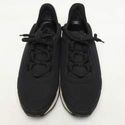 Hermes Navy Blue Neoprene Miles Low Top Sneakers Size 39.5