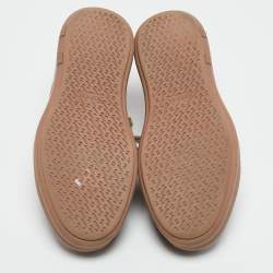 Hermes Dusty Pink Leather Happy Sneakers Size 38