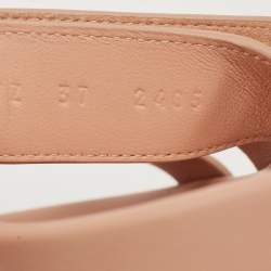 Pre Owned Hermes Pink Suede Chypre Sandals Size 37