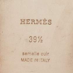 Pre Owned Hermes Purple Suede Oran Flat Slides Size 39.5