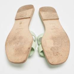 مملوكة مسبقًا صندل سلايد هيرمس أوران جلد أبيض مقاس 39