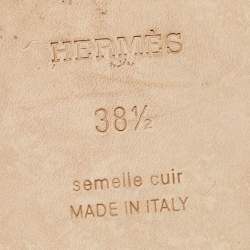 مملوكة مسبقًا صندل سلايد هيرمس أوران جلد أبيض مقاس 39