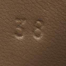 Pre Owned Hermes Brown Leather Chypre Sandals Size 38